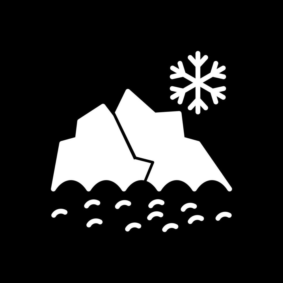 neigeux Montagne de pointe vecteur icône conception