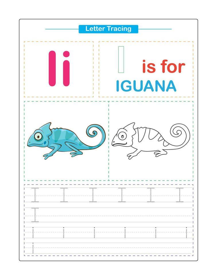 majuscule et minuscule. mignonne les enfants. coloré abc alphabet tracé. entraine toi feuille de travail pour enfants. apprentissage Anglais vocabulaire et écriture. lettre trace. vecteur illustration