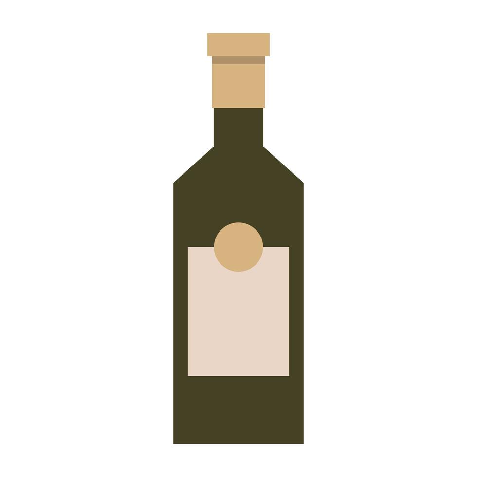 conception de vecteur de bouteille de vin isolé