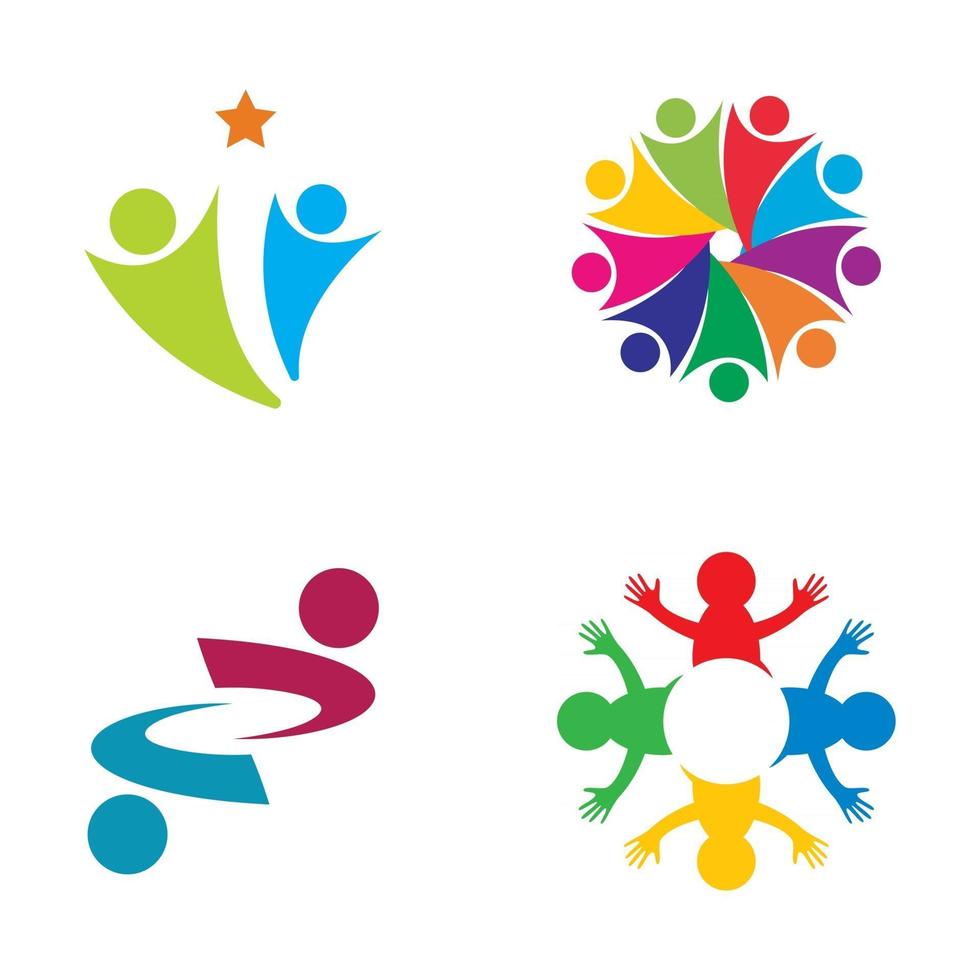 conception d'images de logo de soins communautaires vecteur