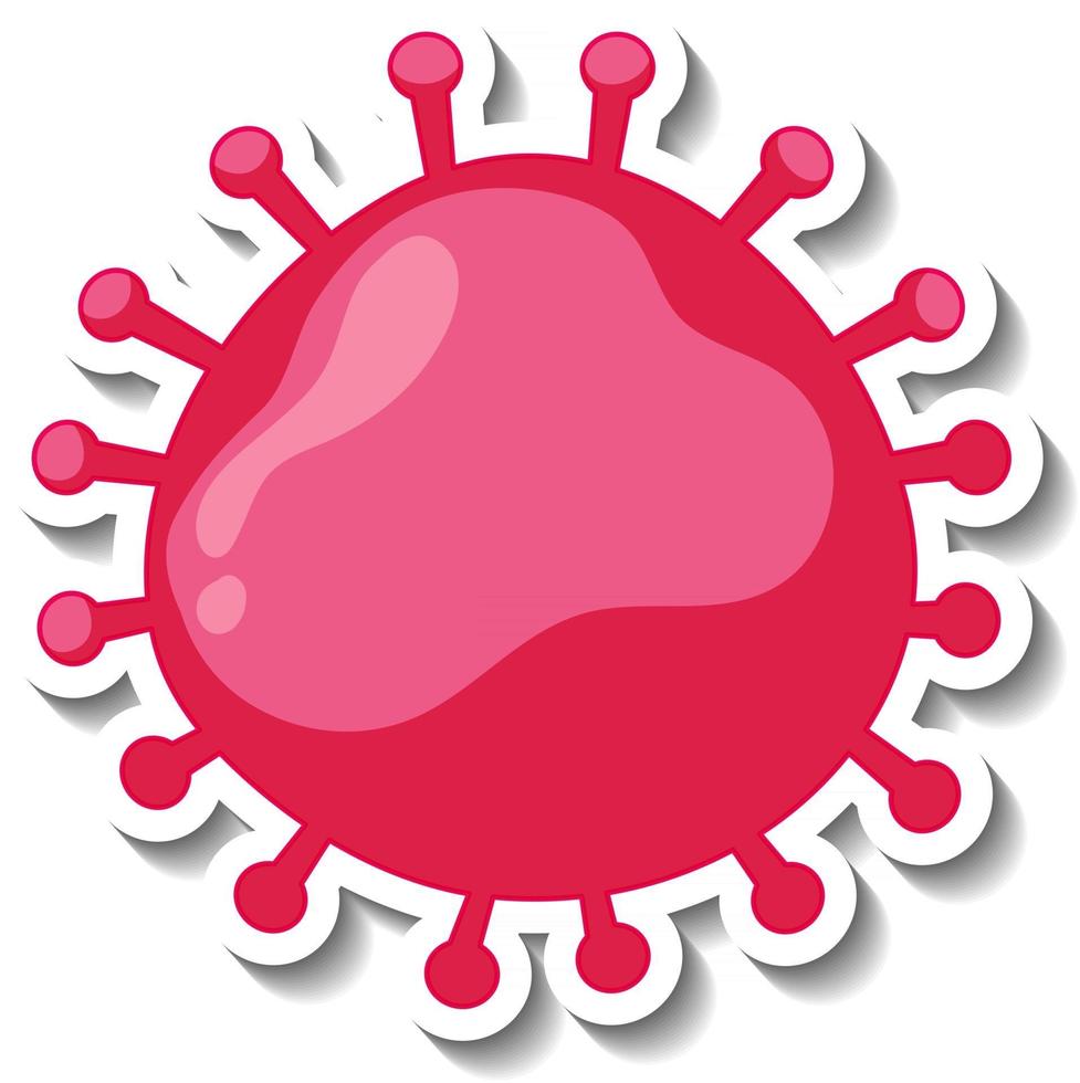 conception d'autocollants avec signe de coronavirus ou de virus isolé vecteur