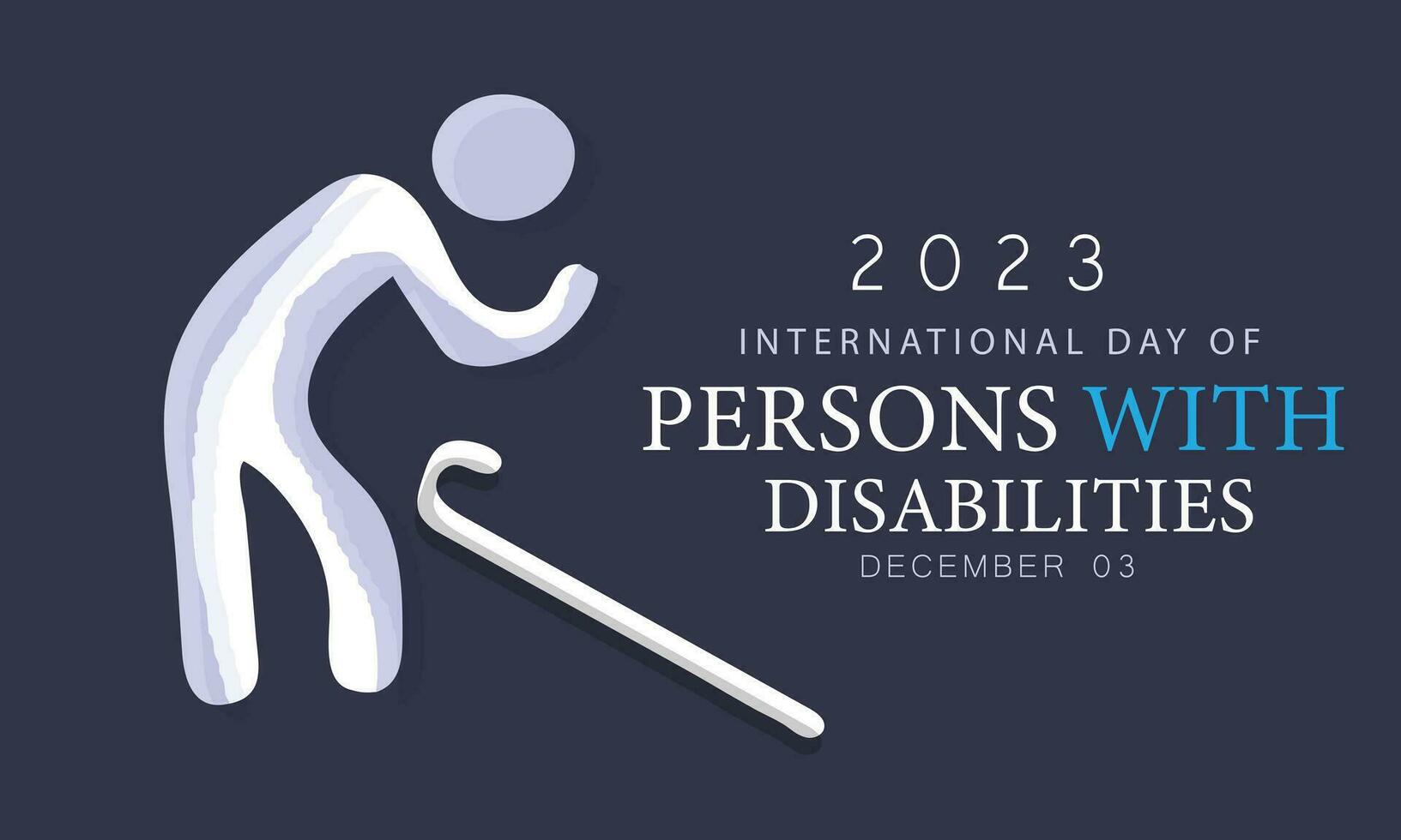 international journée de les personnes avec handicapées. arrière-plan, bannière, carte, affiche, modèle. vecteur illustration.