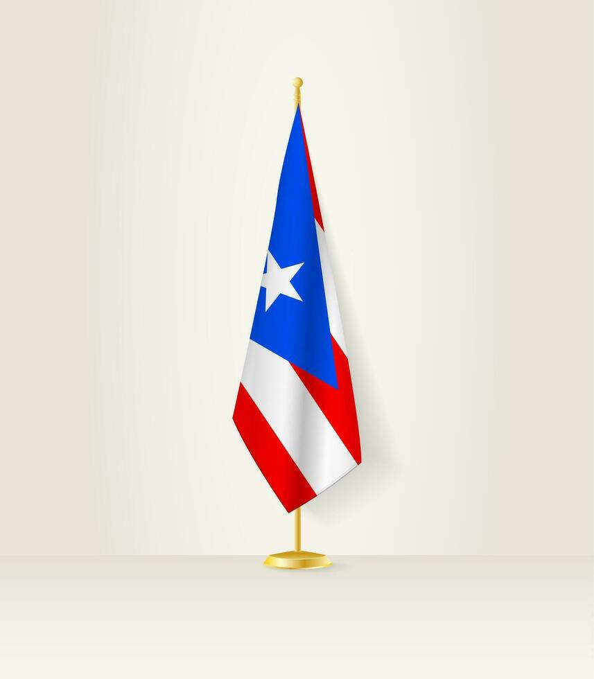 puerto rico drapeau sur une drapeau rester. vecteur