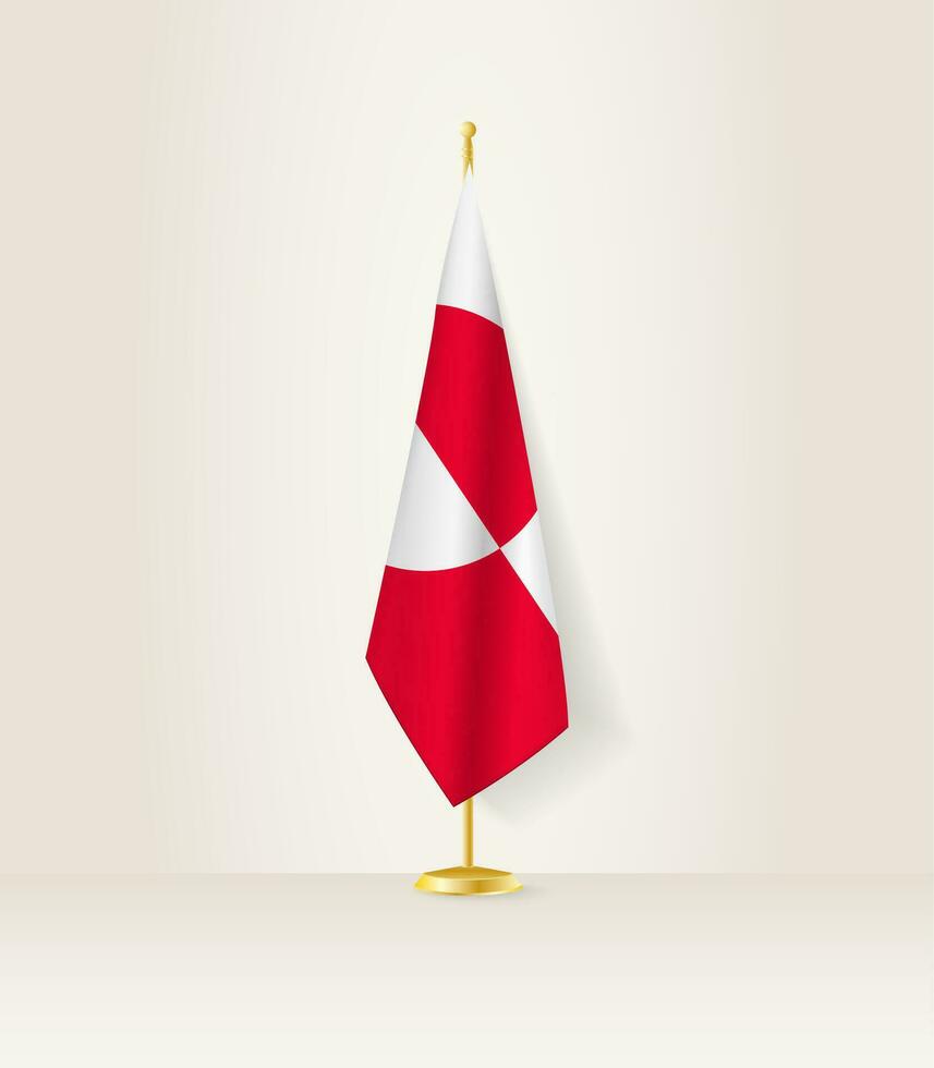 Groenland drapeau sur une drapeau rester. vecteur