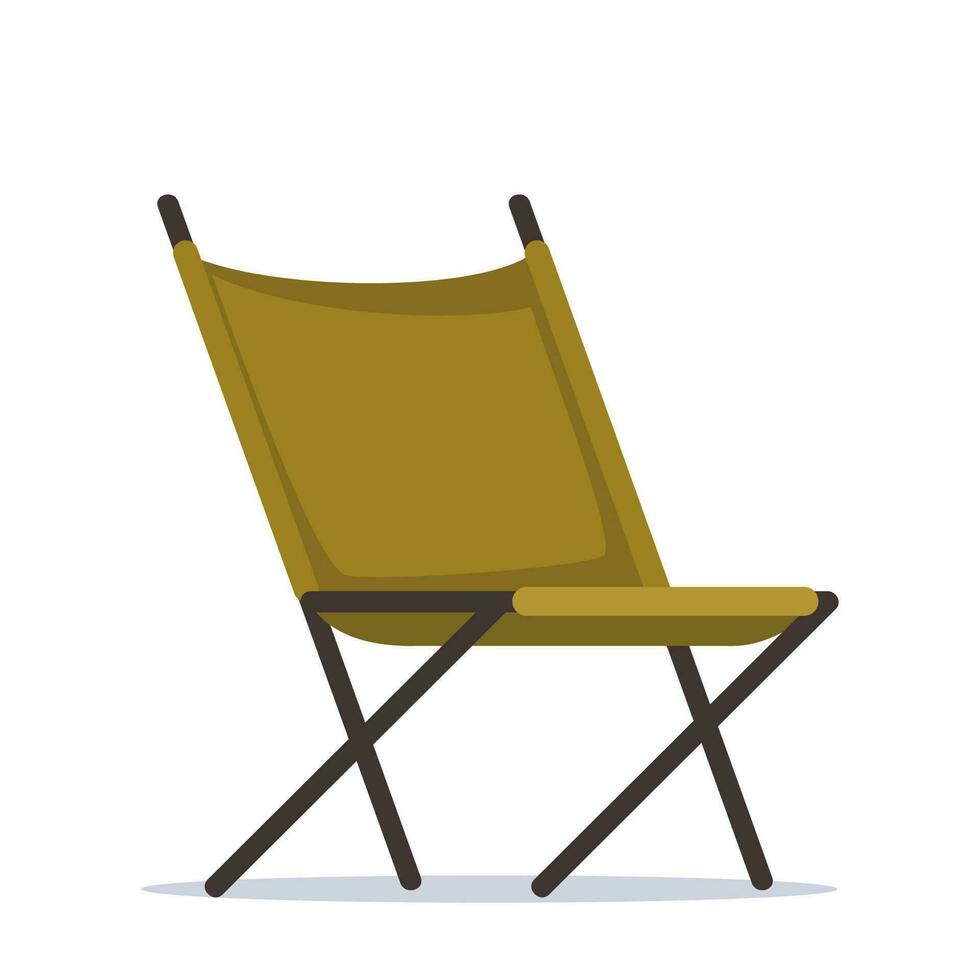 camping chaise. été portable Extérieur meubles pour en voyageant. vecteur illustration.