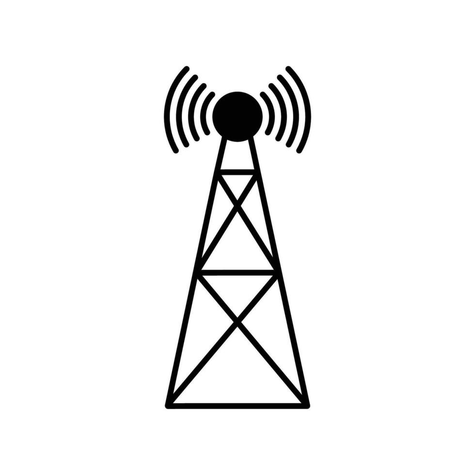 antenne la tour icône conception. télécommunication Les données réseau signe et symbole. vecteur