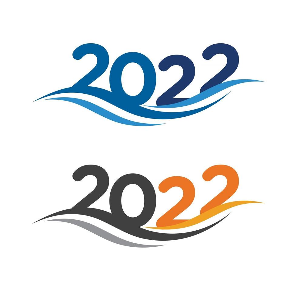 2022 nouvel an icône illustration vectorielle vecteur