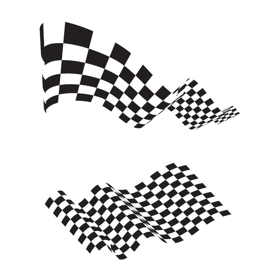 icône de drapeau de course, modèle de logo de drapeau de course de conception simple vecteur