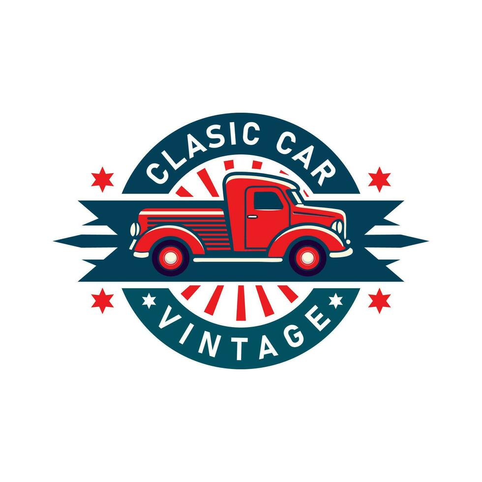 ancien logo voiture , autocollant ,badge vecteur