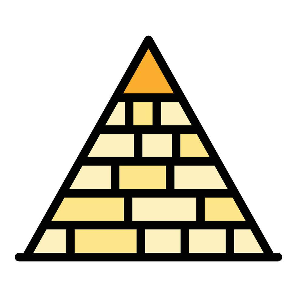 génial pyramide icône vecteur plat