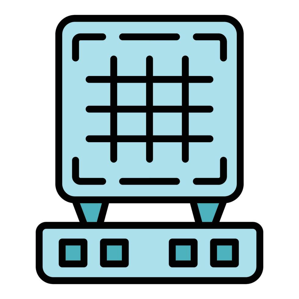Belge gaufre fabricant icône vecteur plat