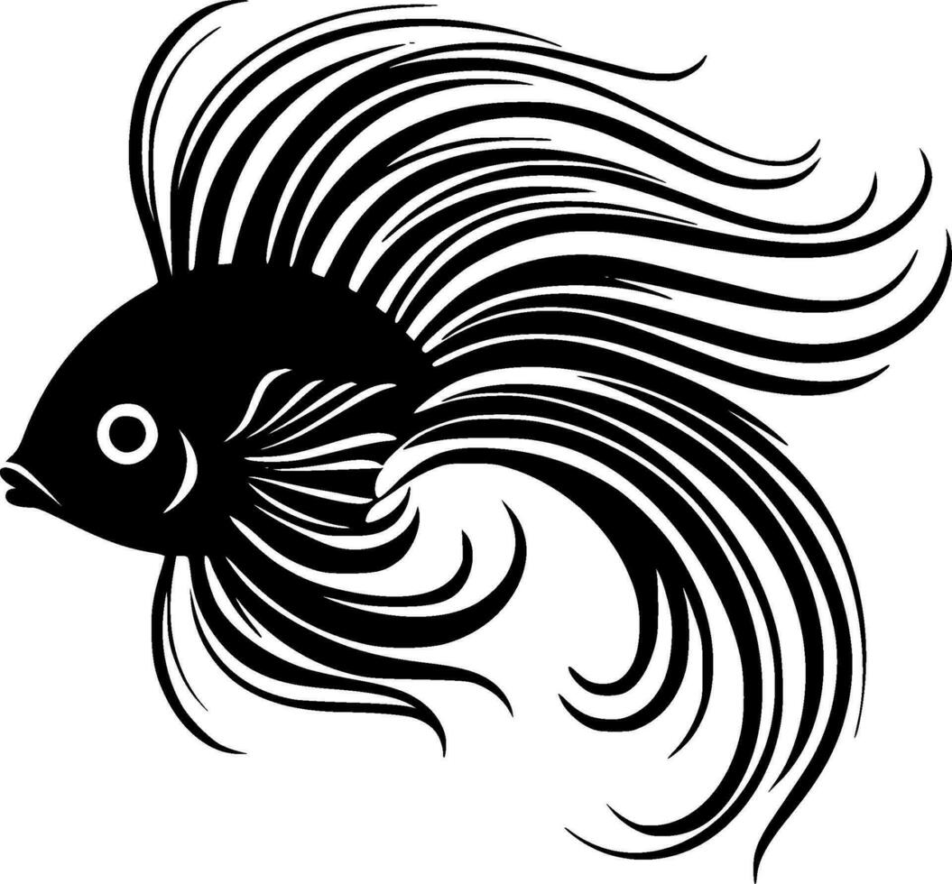 poisson - minimaliste et plat logo - vecteur illustration