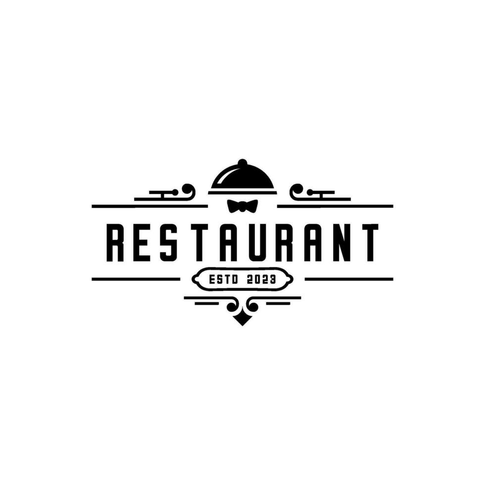 restauran ancien logo vecteur