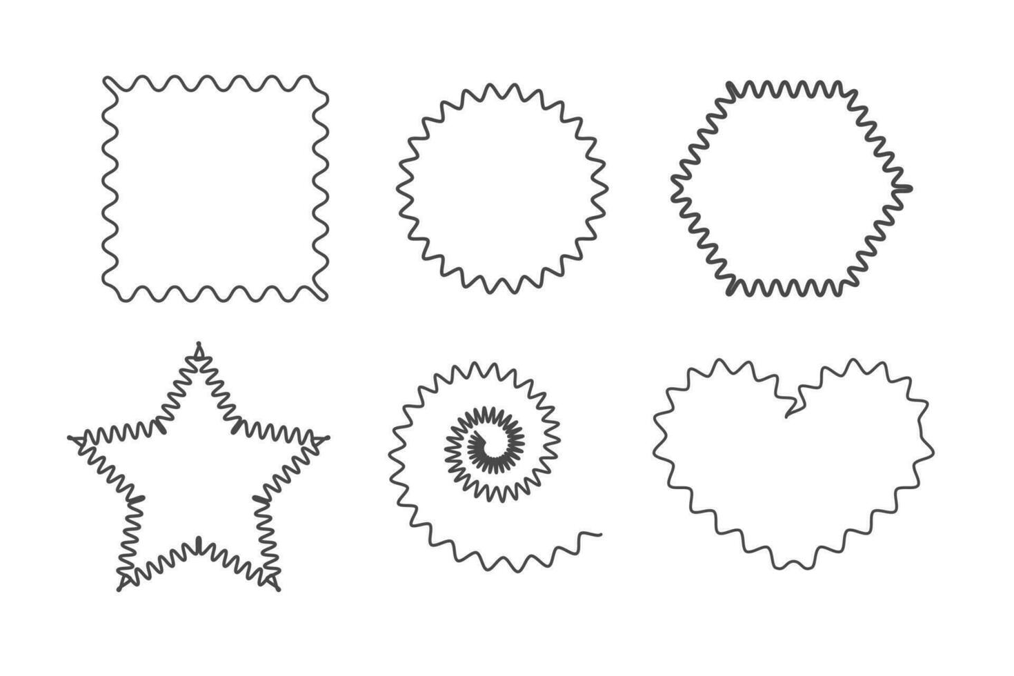 géométrique ondulé cadre, chiffre. vecteur illustration, sur