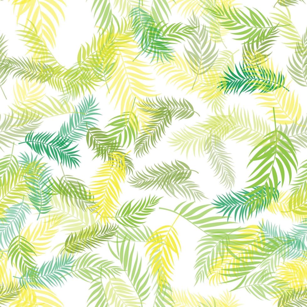 feuilles de palmiers tropicaux sans soudure de fond. illustration vectorielle vecteur