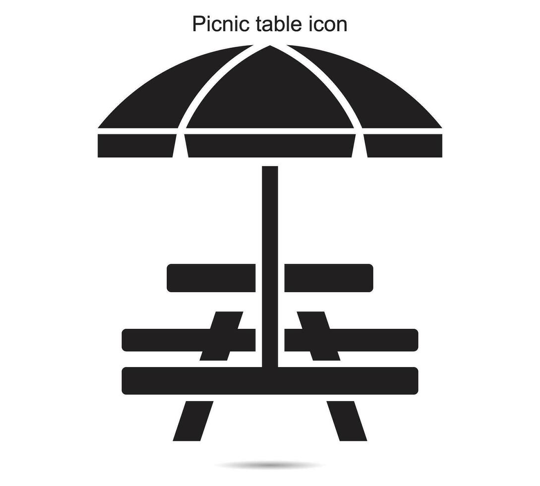 pique-nique table icône, vecteur illustration.