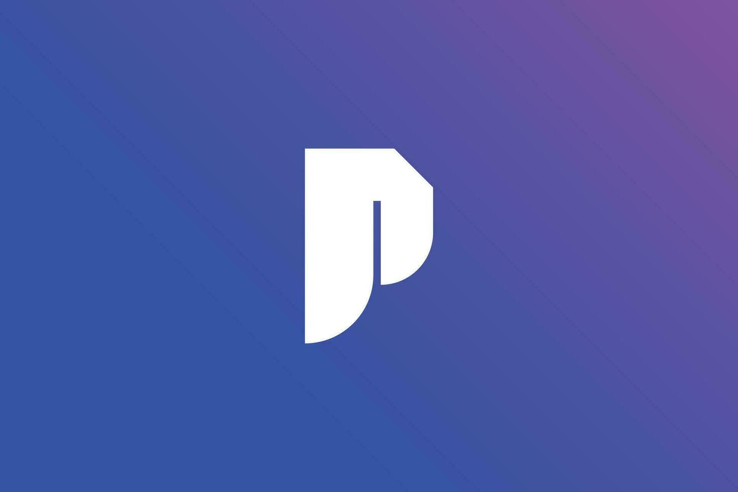 Créatif et professionnel initiale lettre p logo conception modèle sur bleu Contexte vecteur