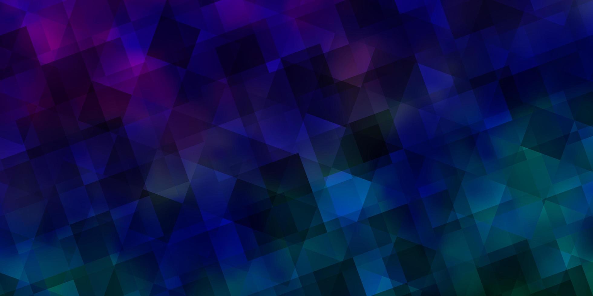 modèle vectoriel multicolore léger avec des triangles de cristaux