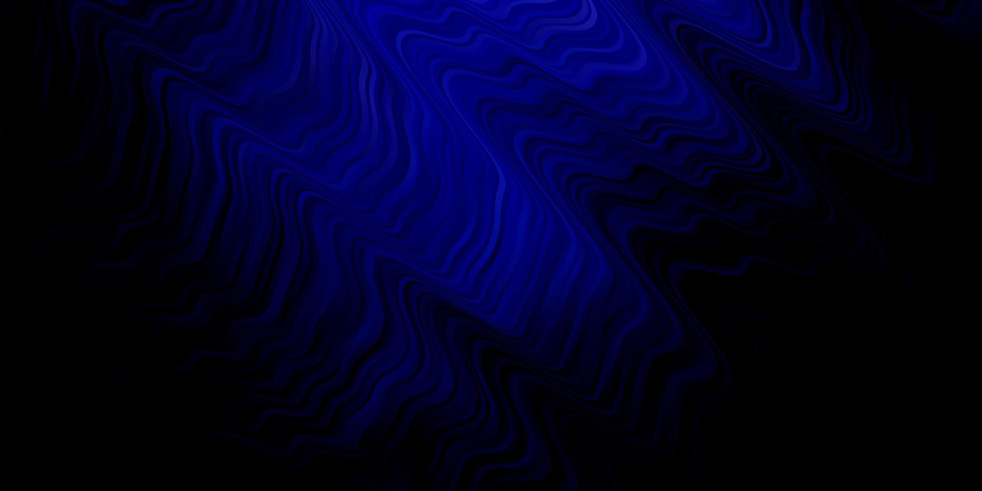 texture de vecteur bleu foncé avec des lignes tordues