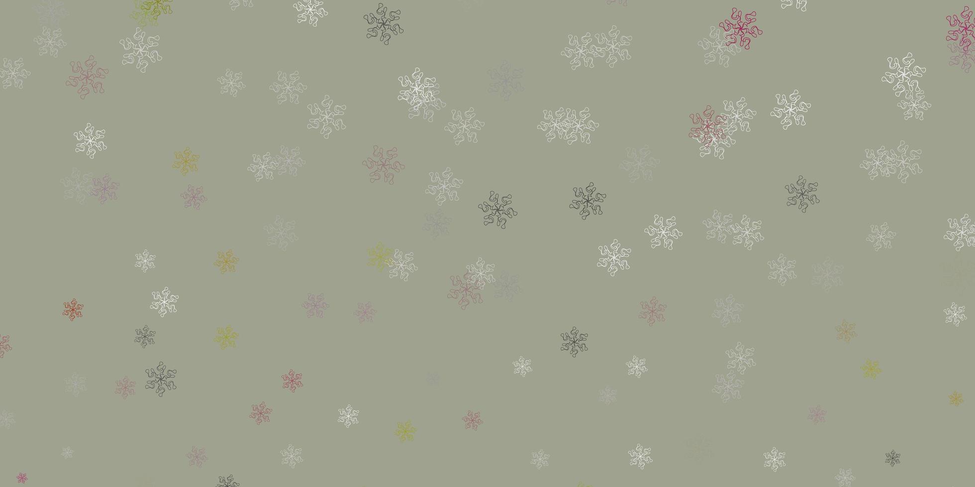 texture de doodle vecteur gris clair avec des fleurs.