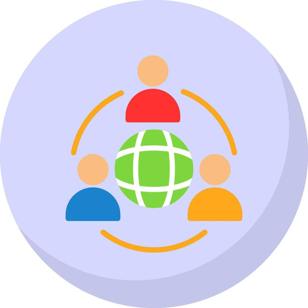 conception d'icône de vecteur de communauté en ligne