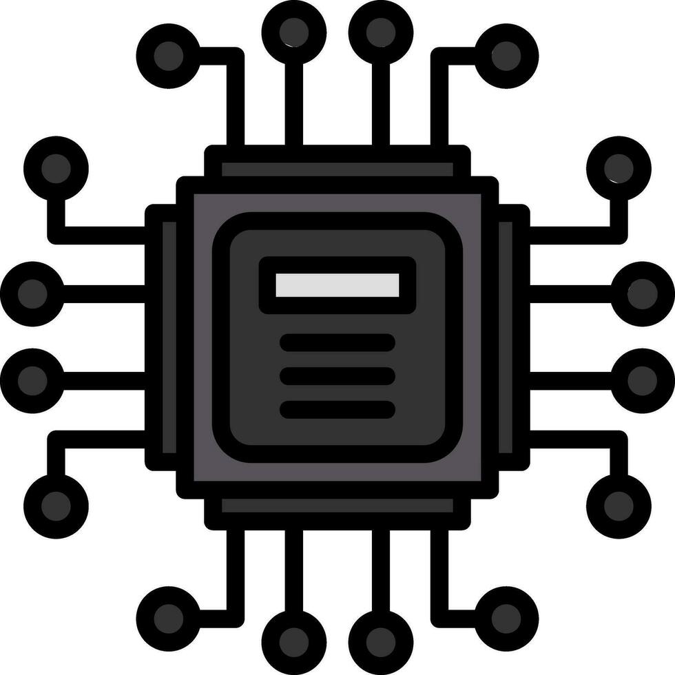 ordinateur puce vecteur icône conception
