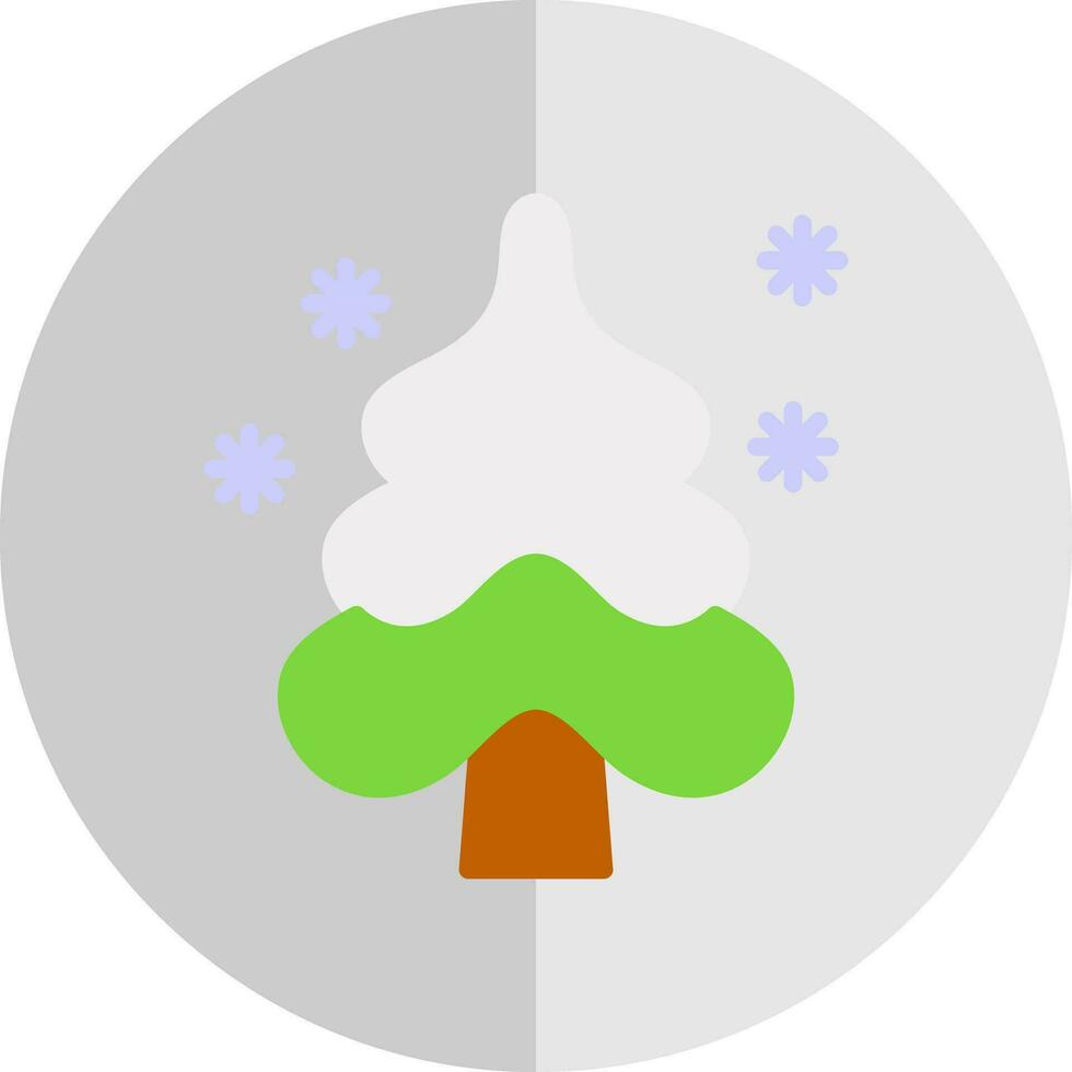 couvert de neige arbre vecteur icône conception
