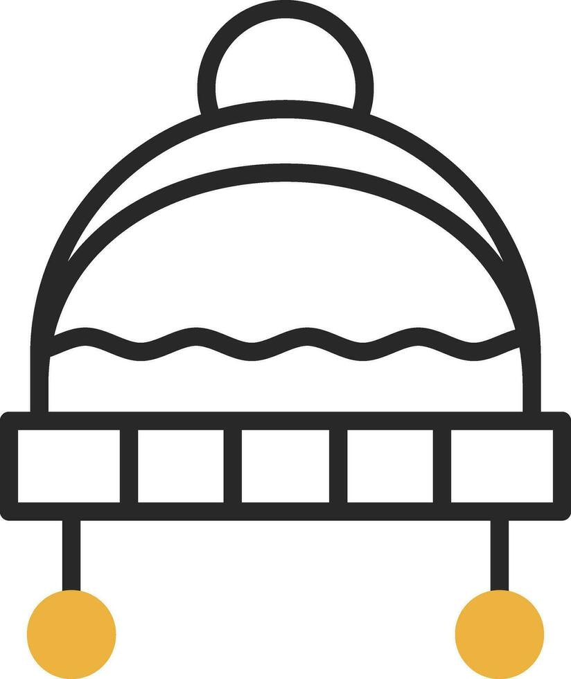 conception d'icône de vecteur de chapeau d'hiver