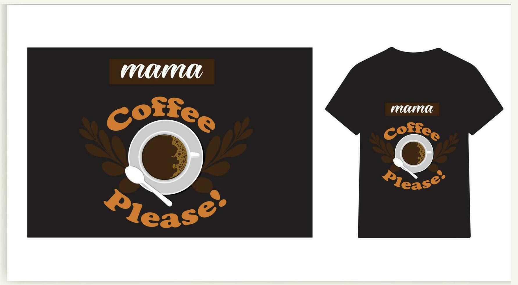international café journée T-shirt conception avec modifiable café tasse vecteur