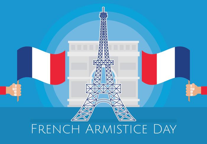 Illustration de l'Armistice français vecteur