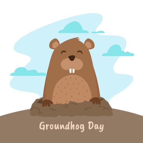 Illustration vectorielle de Ground Hog Day vecteur