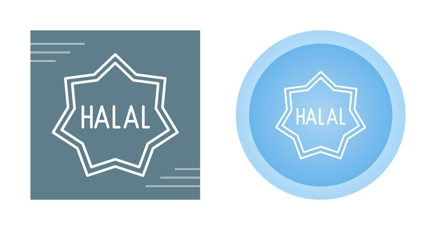 icône de vecteur halal