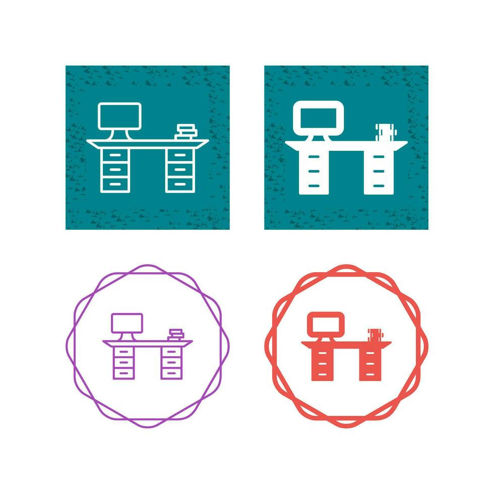 icône de vecteur de bureau de travail