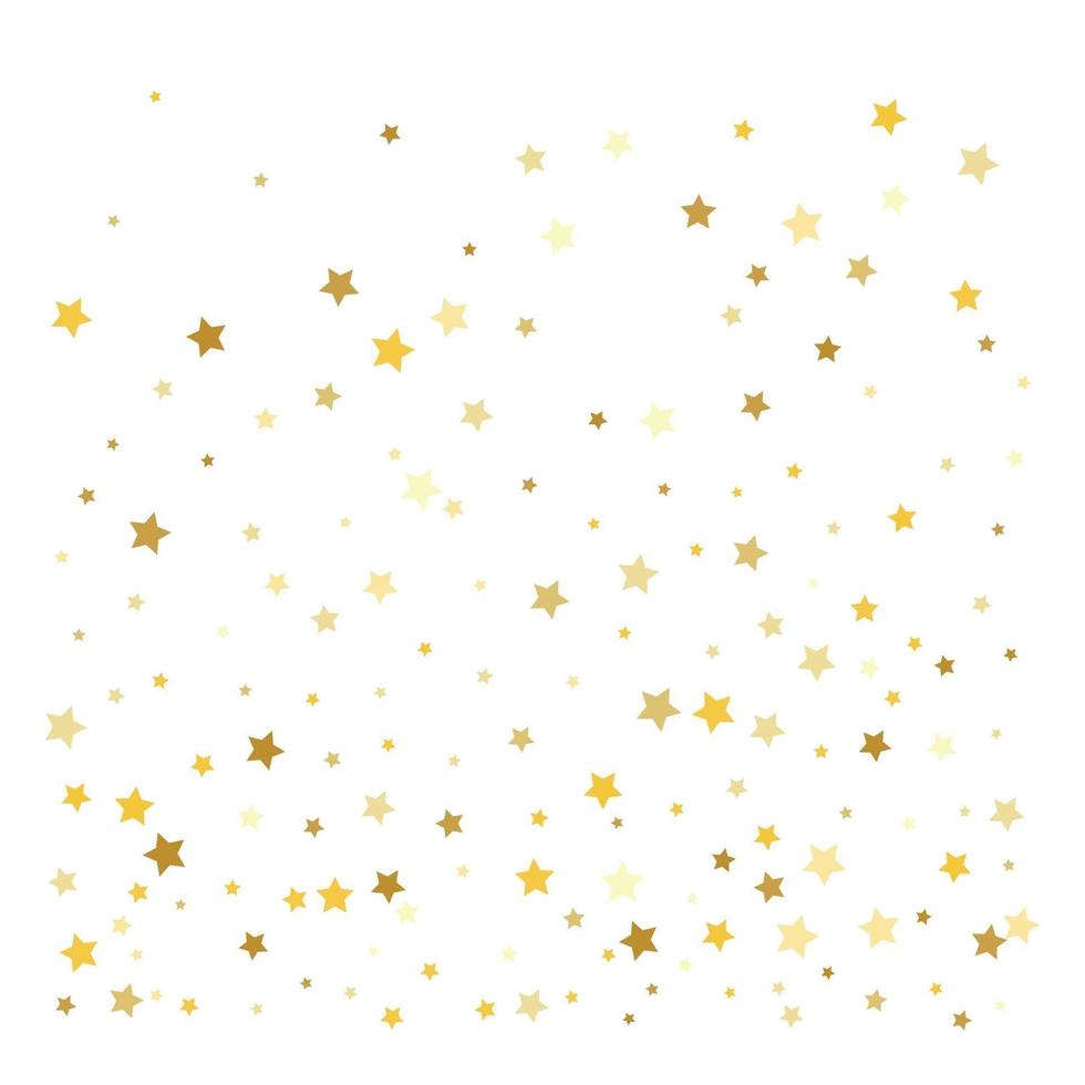 célébration de confettis étoiles d'or vecteur