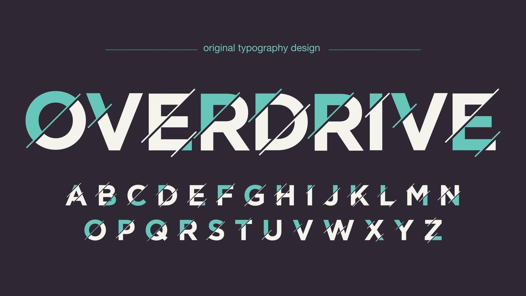 typographie sportive en tranches futuriste vecteur