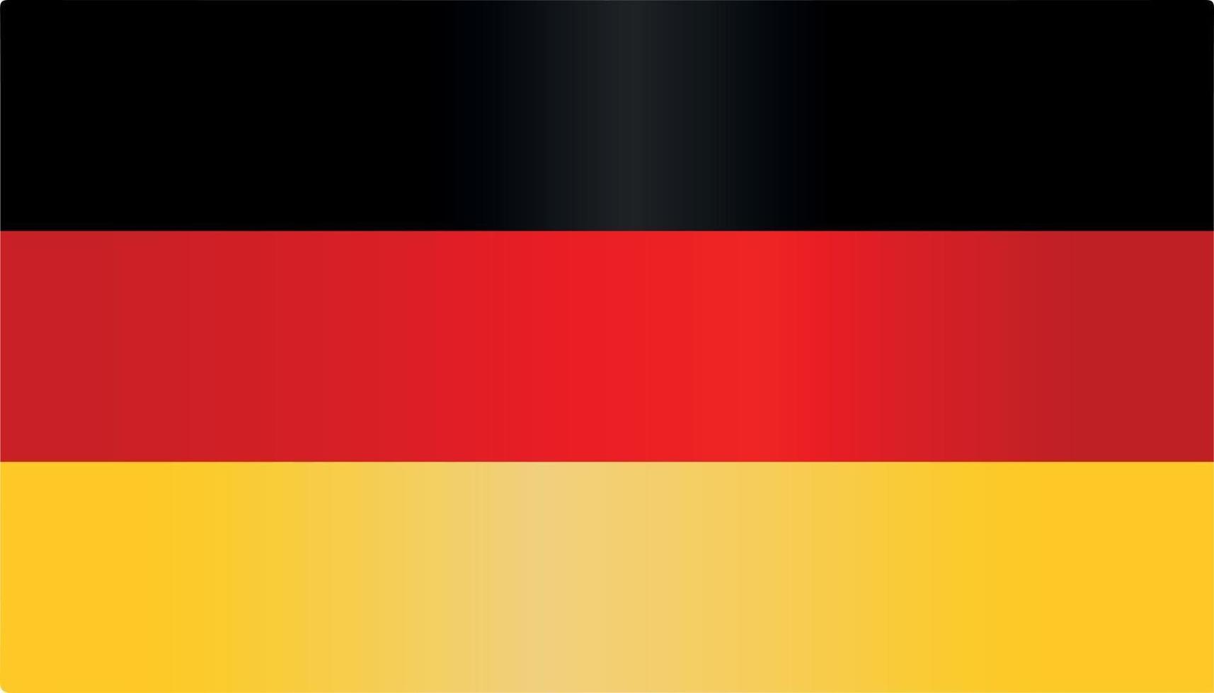 Allemagne drapeau symbole vecteur plat avec dégradé de couleur