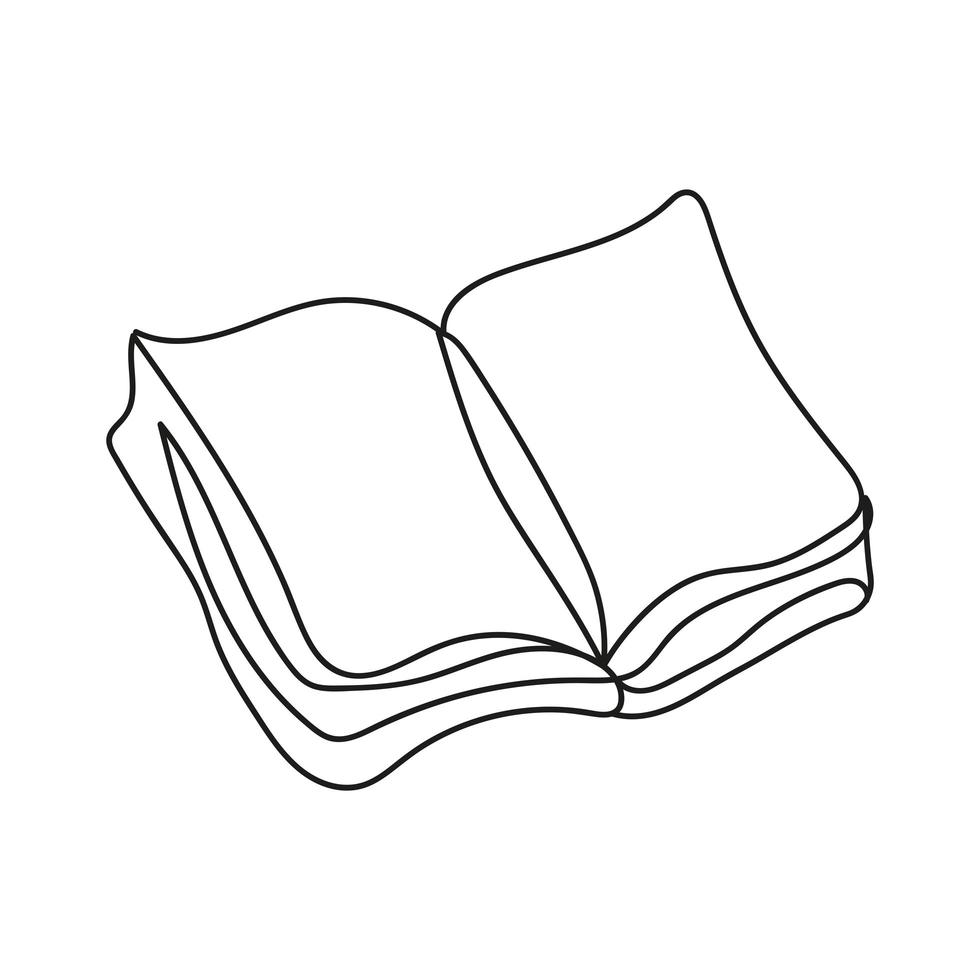 icône de style de livre de texte une ligne vecteur