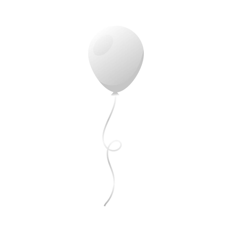 ballon hélium couleur blanc flottant vecteur