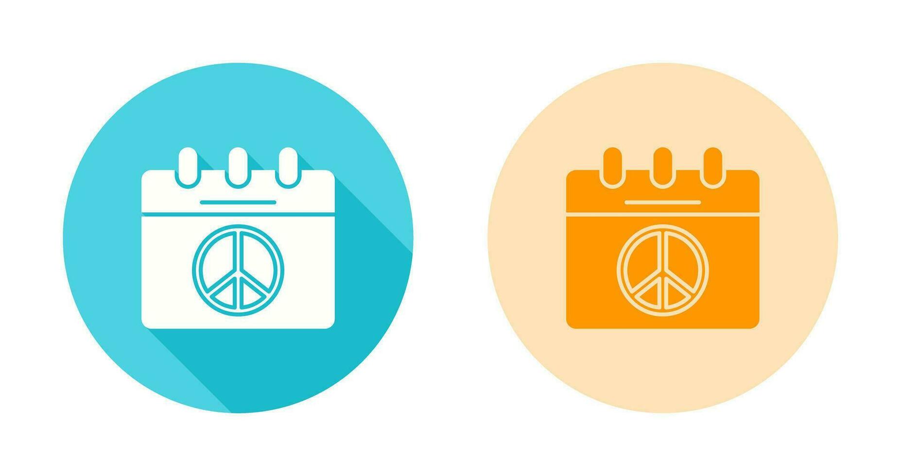 icône de vecteur de calendrier de paix