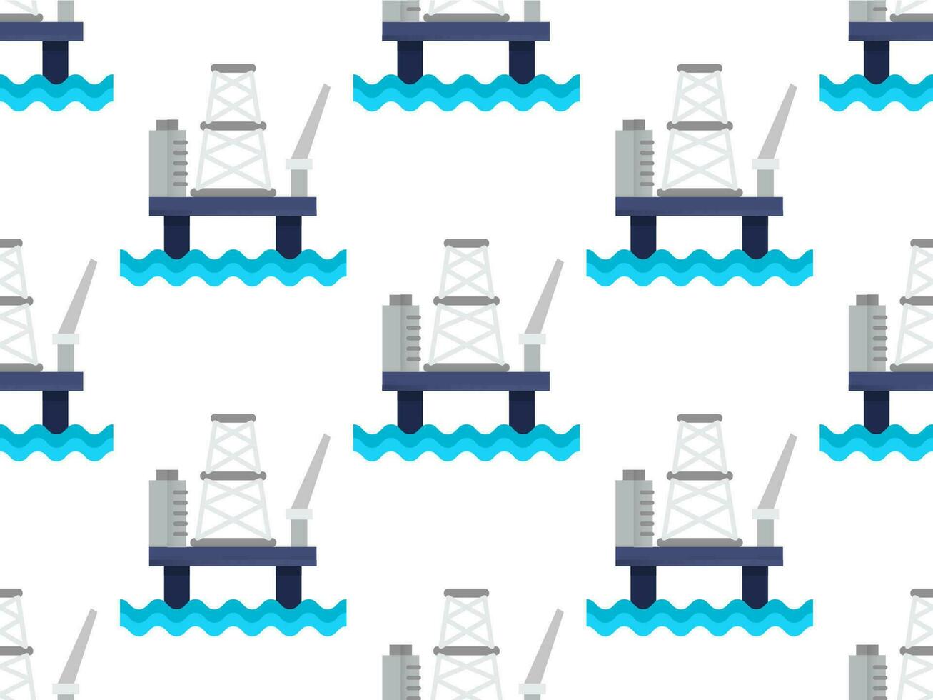 sans couture modèle de pétrole plate-forme dans le mer vecteur