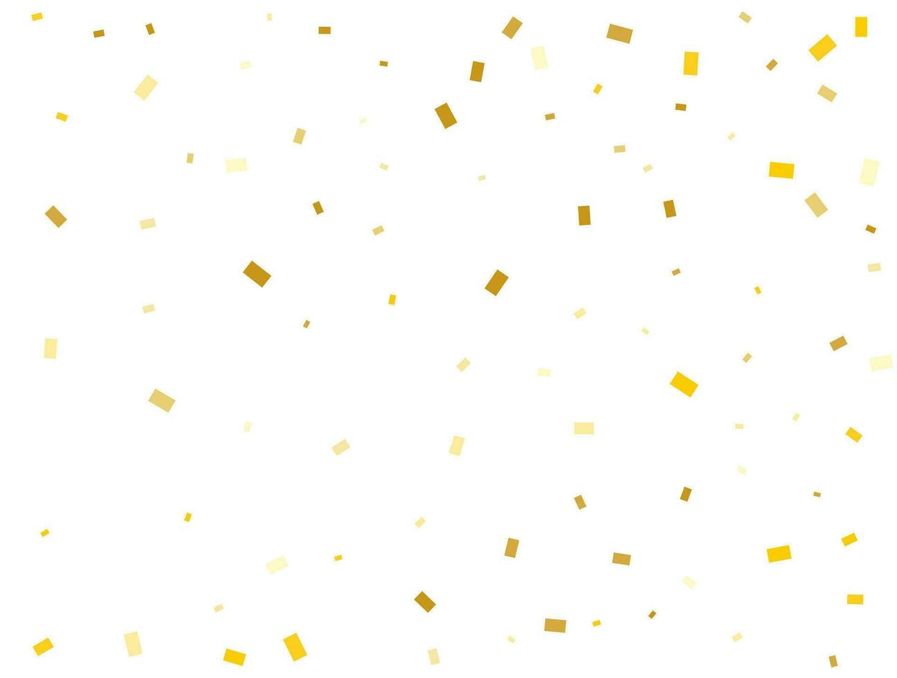 lumière d'or rectangles. confettis fête, chute d'or abstrait décoration pour faire la fête. vecteur illustration