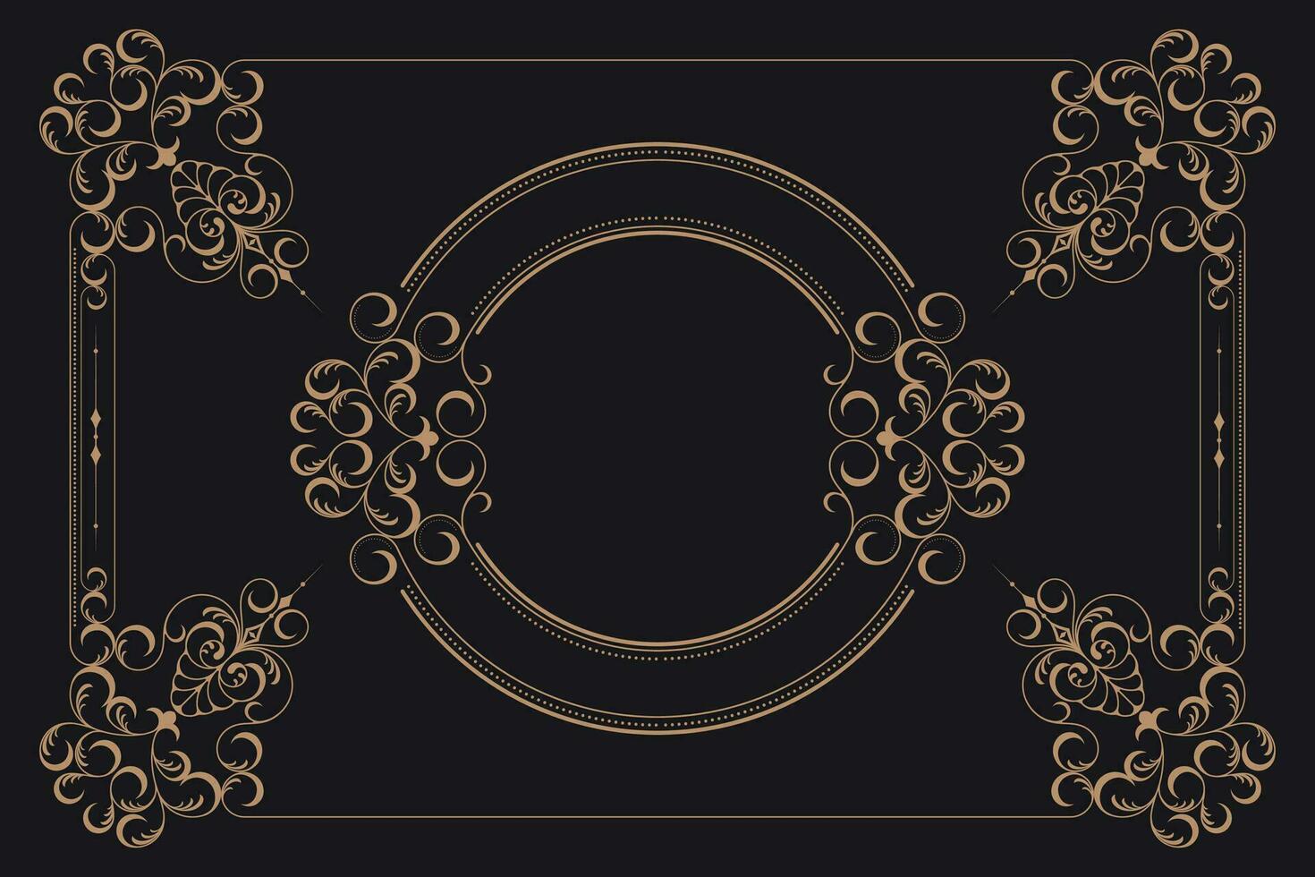 or frontière Cadre ensemble avec ornemental coin lignes et ornement cercles à l'intérieur, vecteur Cadre décoration modèle style. thaïlandais style à motifs conception Cadre Cadre