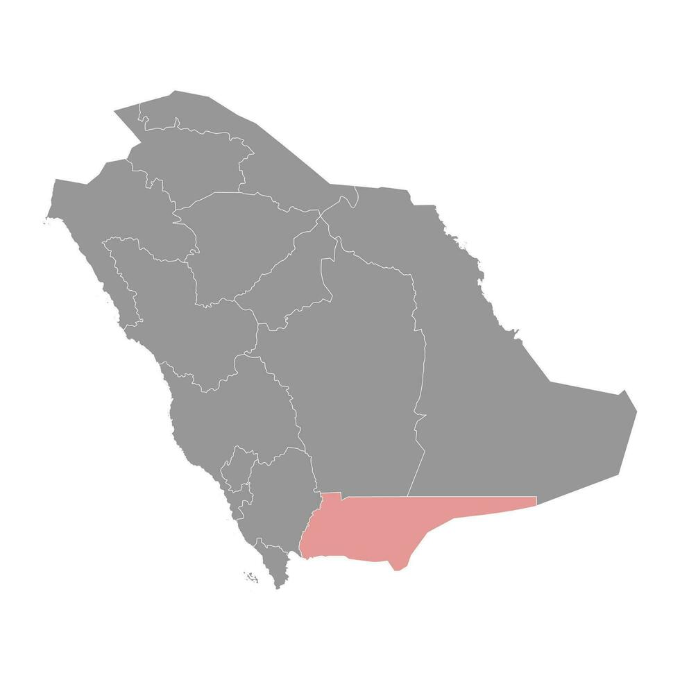 najran province, administratif division de le pays de saoudien Saoudite. vecteur illustration.