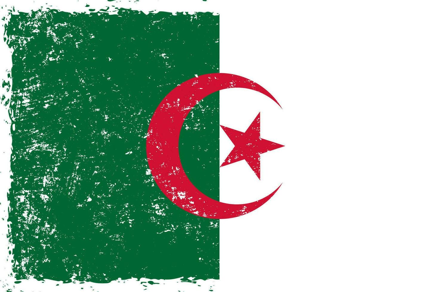 Algérie drapeau grunge affligé style vecteur