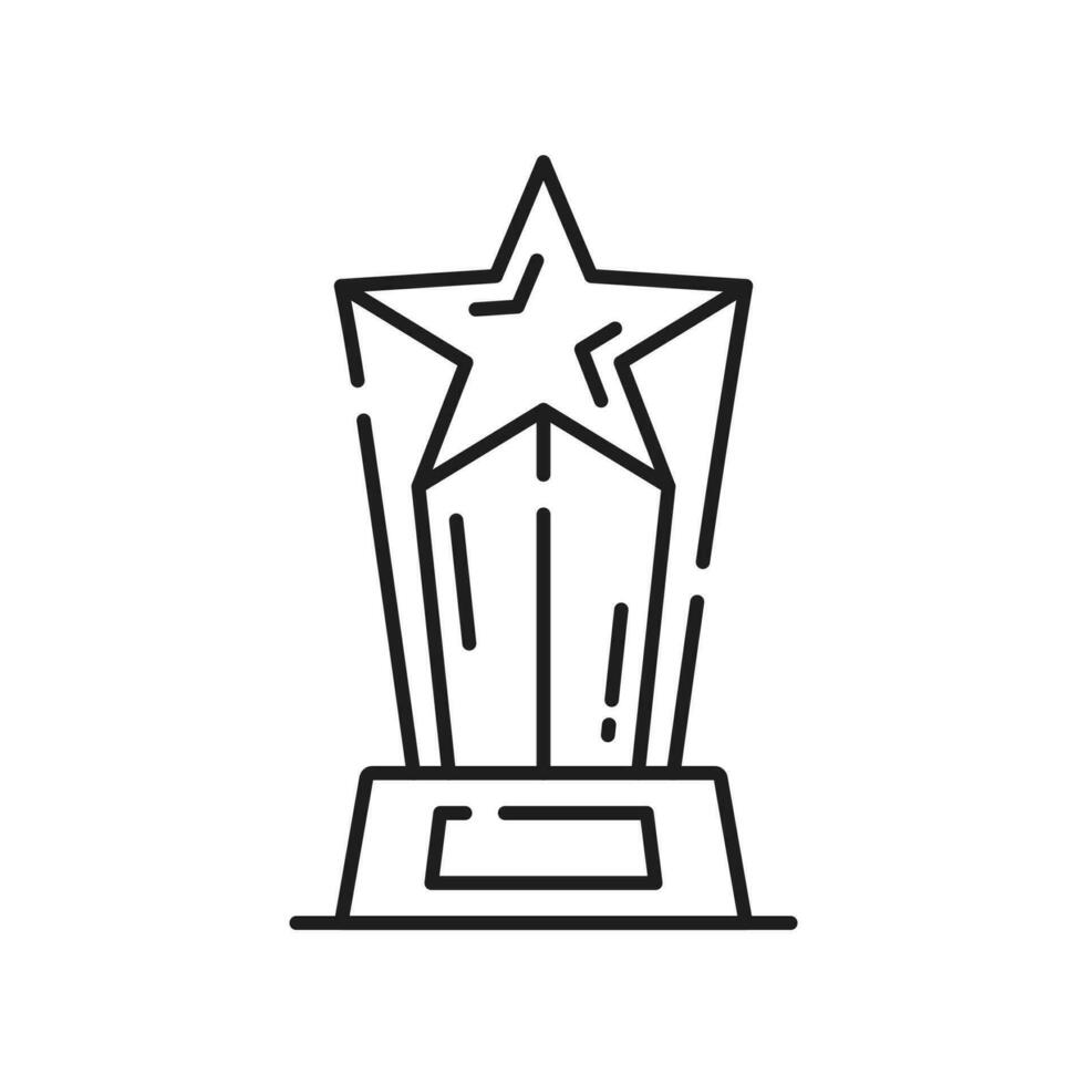 étoile trophée prix statuette icône, la victoire prix vecteur