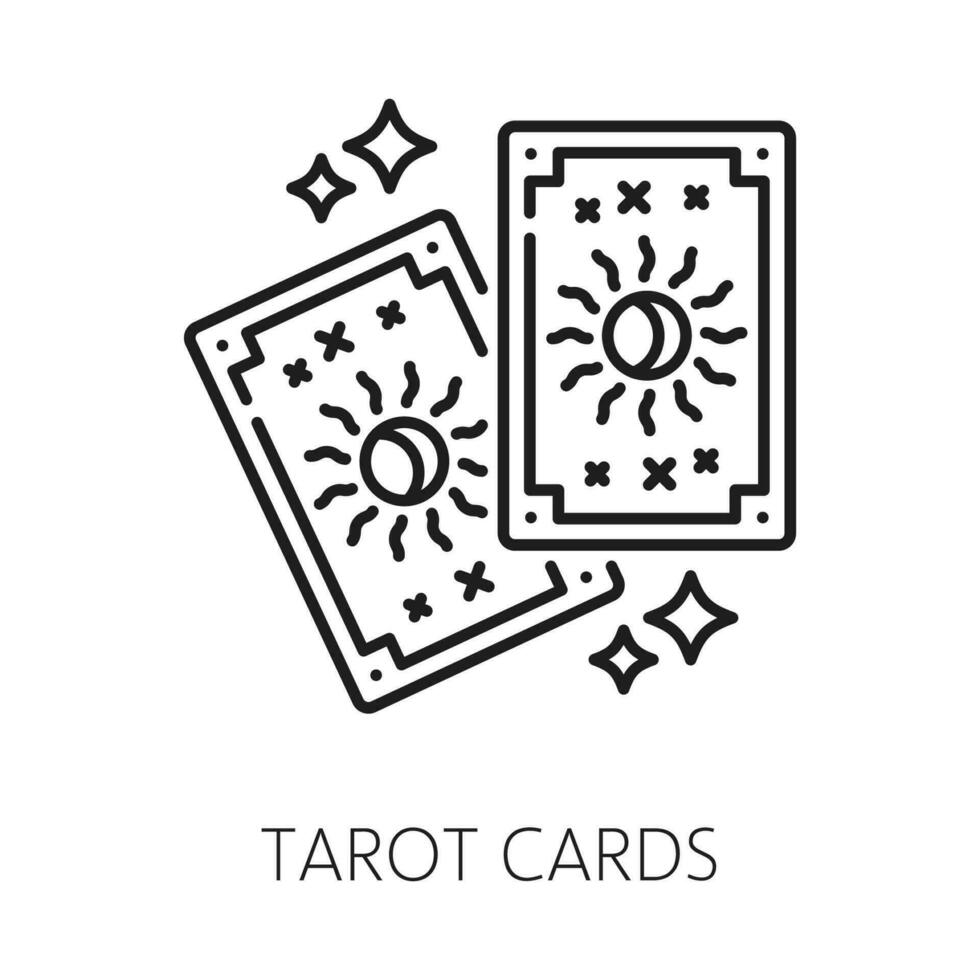 tarot cartes icône, ésotérique, astrologie, la sorcellerie vecteur