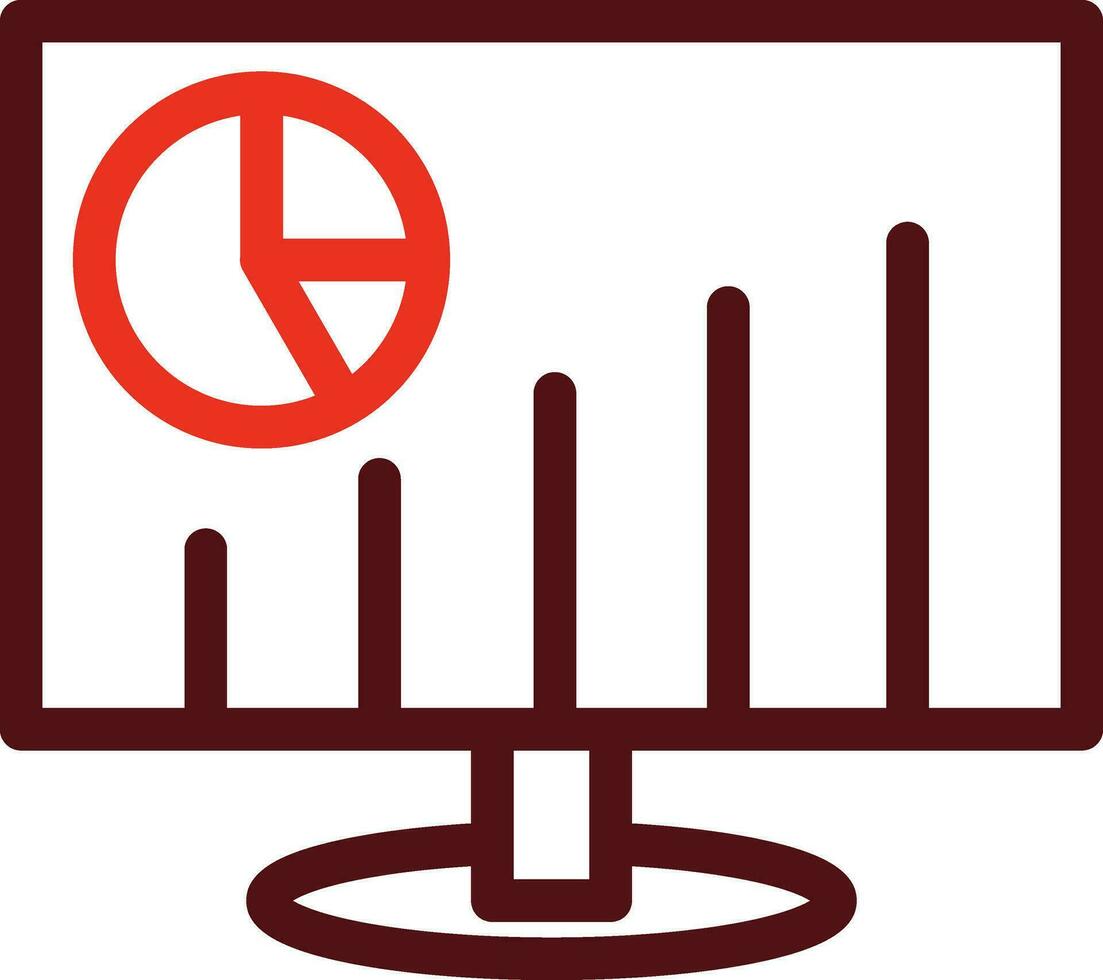 analytique épais ligne deux Couleur Icônes pour personnel et commercial utiliser. vecteur