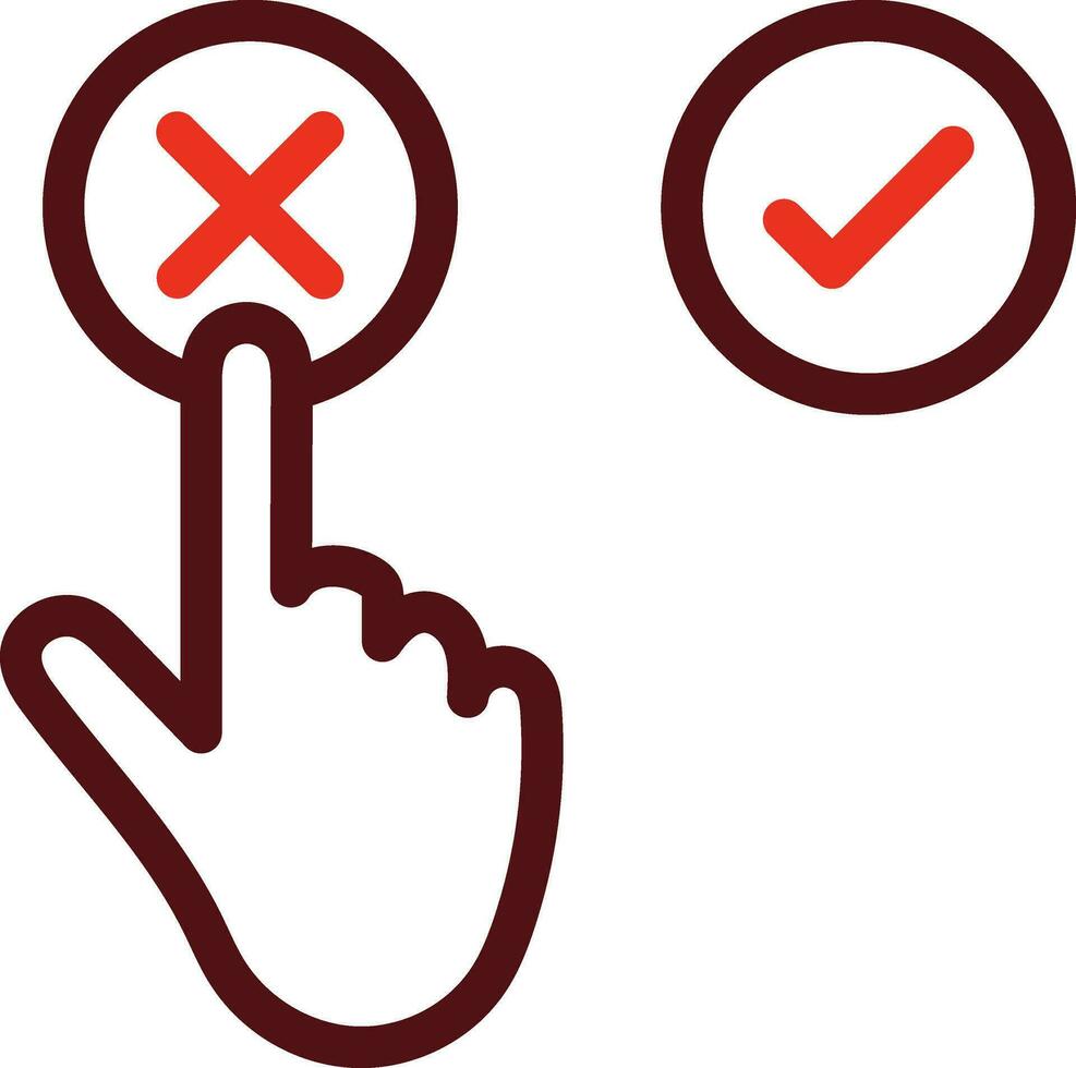 voter non glyphe deux Couleur icône pour personnel et commercial utiliser. vecteur