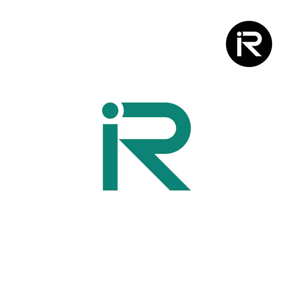 lettre ir ri monogramme logo conception vecteur