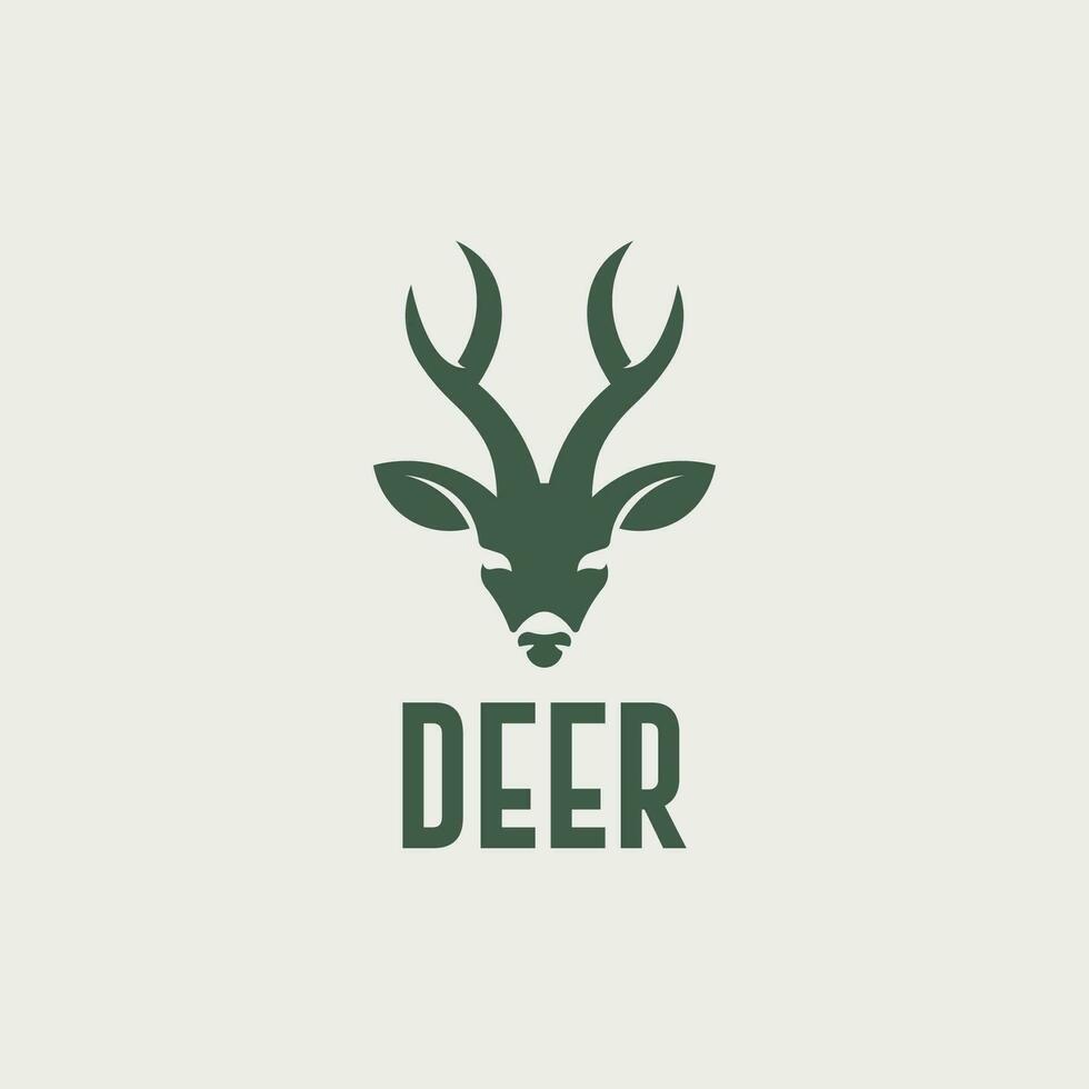 vecteur cerf minimal logo conception